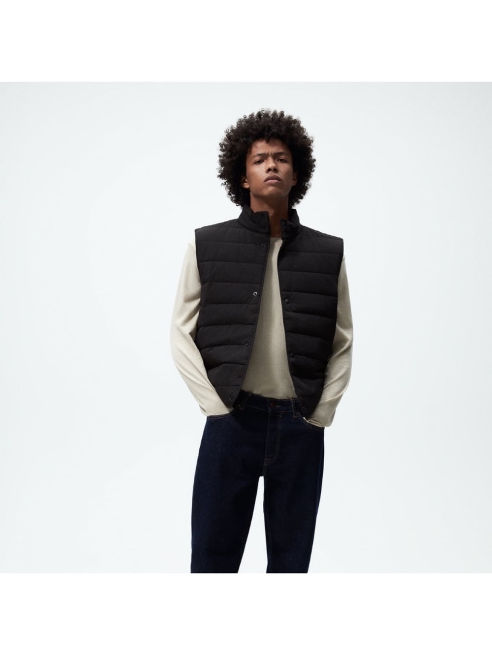 NEW Zara Men’s Lightweight Puffer Vest Sz S